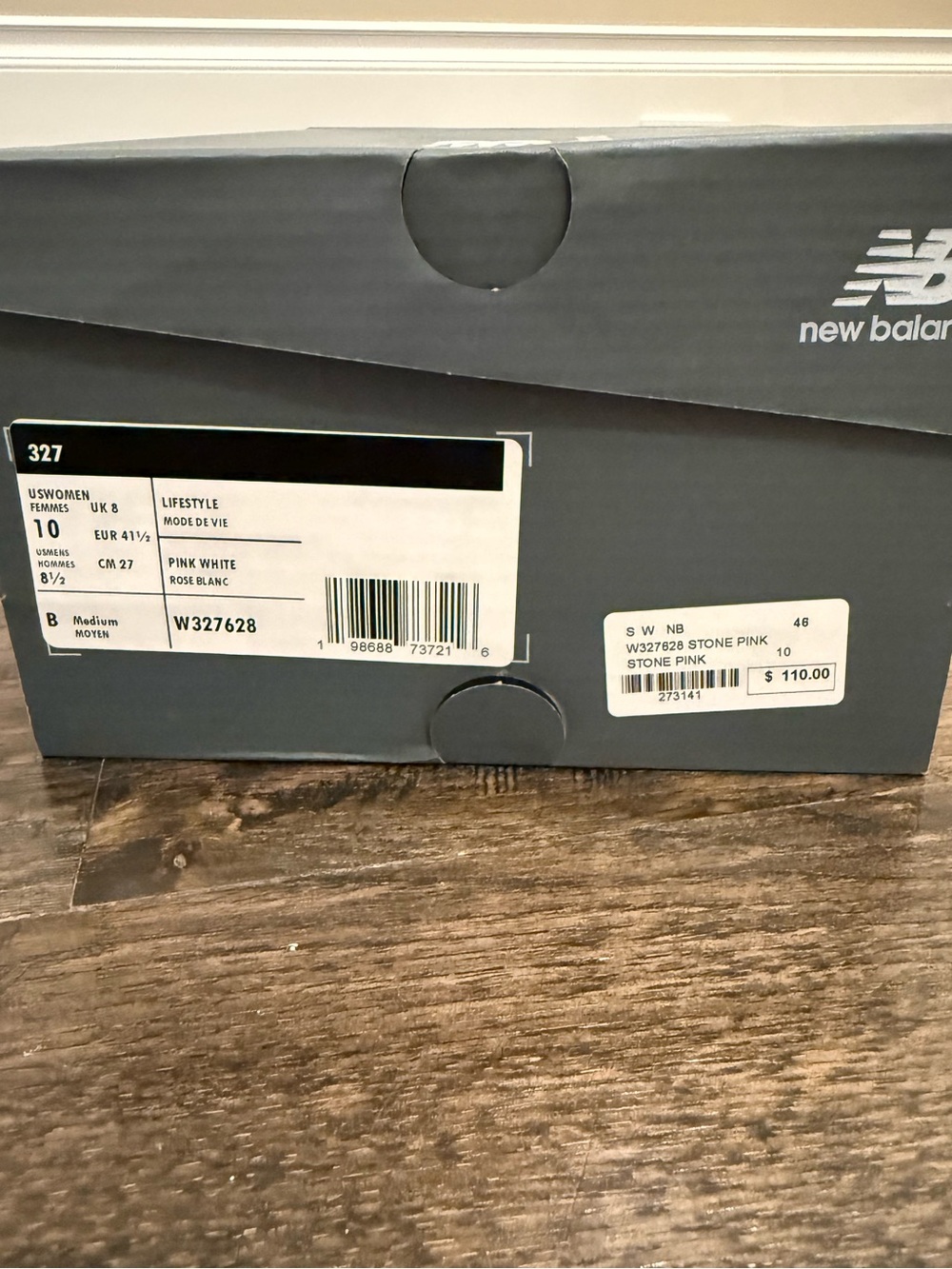 New Balance 327 Pink & White Gingham Women's Retro Runner Sneaker - Picture 10 of 16